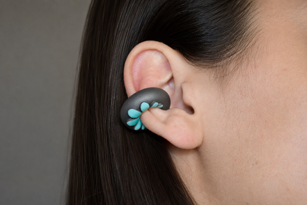 Ear Cuff  - TeeCuff DONUT FLORA Sfumato Verde Acqua