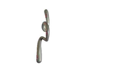 Ear Cuff - TeeCuff SETA Fiori Rosso Amaranto