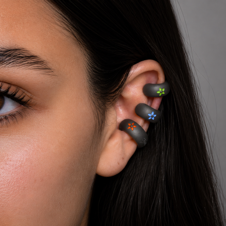 Ear Cuff - TeeCuff MINI FLORA Lilla Azzurro