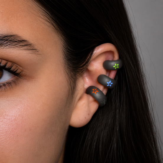 Ear Cuff - TeeCuff MINI FLORA Lilla Azzurro